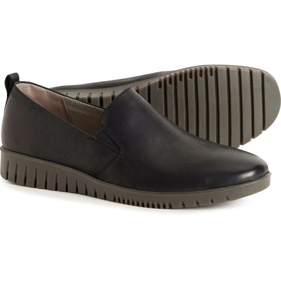 Dansko Women Linley Burnished Calf Leather Black Loafers Shoes - Picture 2 of 7